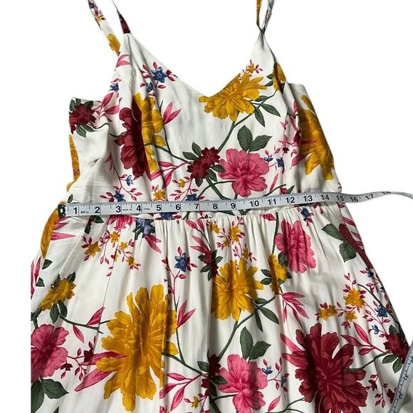 Old Navy Floral Printed Fit & Flare Cami Midi Dress White Floral Size Medium - Picture 9 of 13
